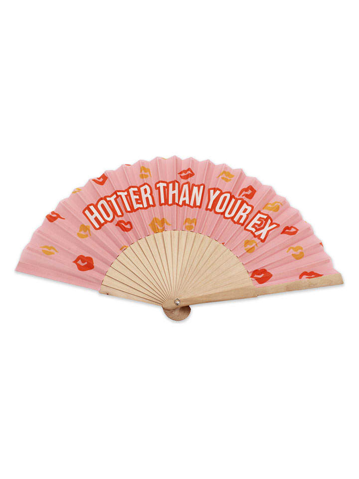 Winkee Fächer ''Hotter than your Ex'' in Rosa - (L)25 cm - onesize