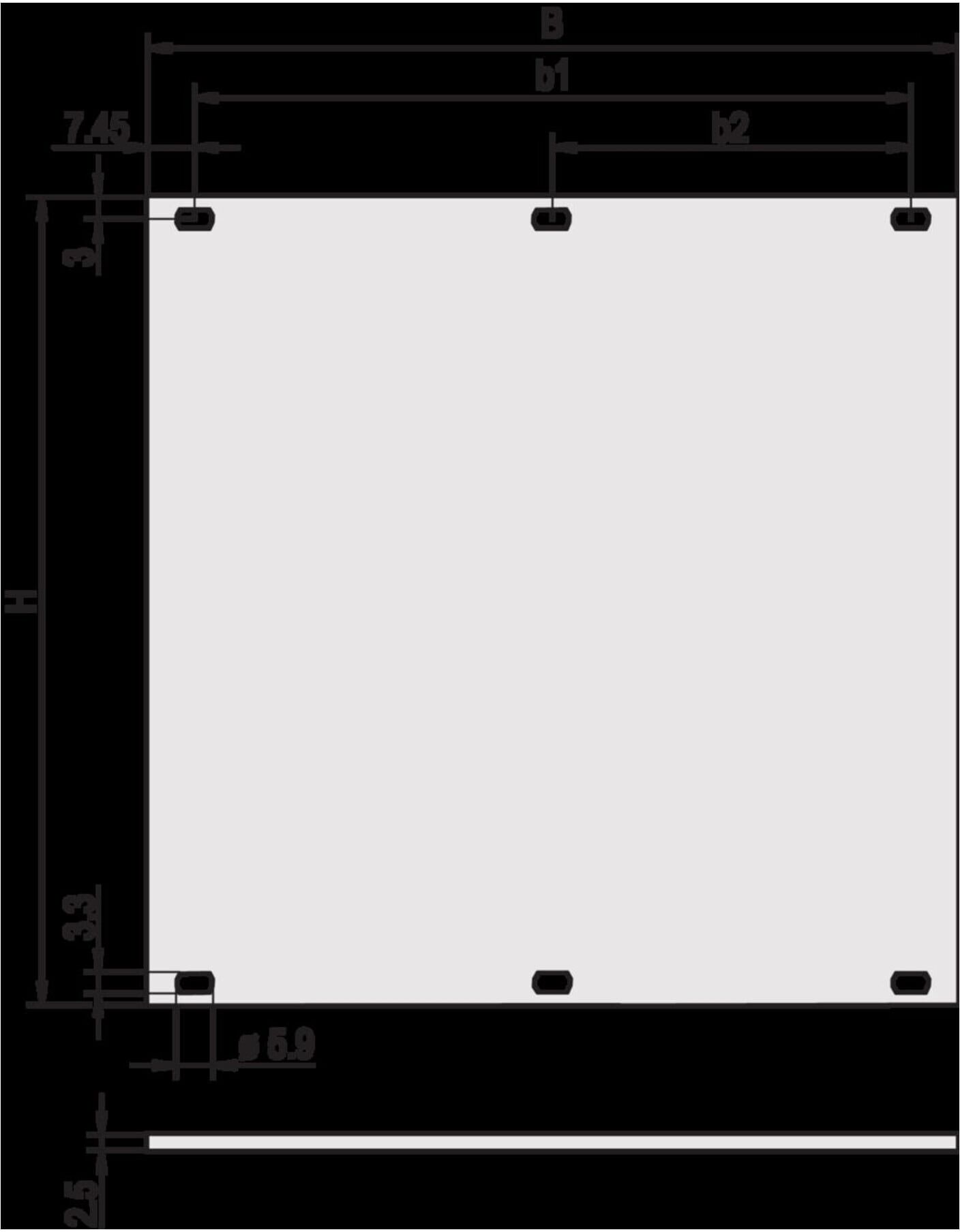 nVent Frontplatte 30807483 Aluminium 2,5mm eloxiert natur)