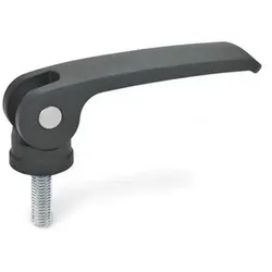 Exzenterspanner, Hebel Zink-Druckguss, Auflagescheibe Kunststoff, mit Schraube (927-82-M8-25-B-B)