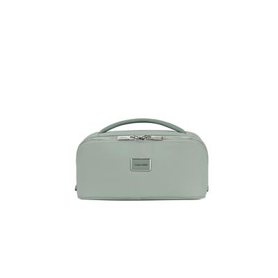 Kosmetiktasche SAMSONITE "IMAGE", Damen, Gr. B/H/T: 23,5cm x 11,5cm x 11,5cm, grün, Nylon, Textil, Taschen Kosmetiktasche, Handgepäcktasche, strapazierfähiges und pflegeleichtes Material