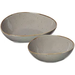 Ritzenhoff & Breker Taste Servierschalen-Set, Schüssel + Schale, Braun