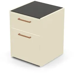 Brabura CT 60 Abfallmodul - Schwarz / Perle Blanche / Holzgriff