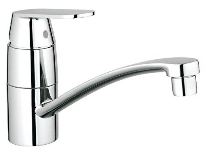Grohe Eurosmart Cosmopolitan Küchenarmatur, niedriger Auslauf, Vorfenstermontage 31170000 Chrom flacher Auslauf für Vor-Fenster-Montage
