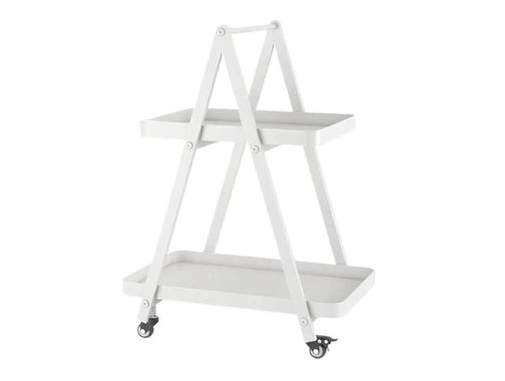 9bbhfJw4R Couchtisch im Landhausstil Mobiler Wohnzimmerwagen, Sofa-Beistelltisch, Griffdesign(Weiß)