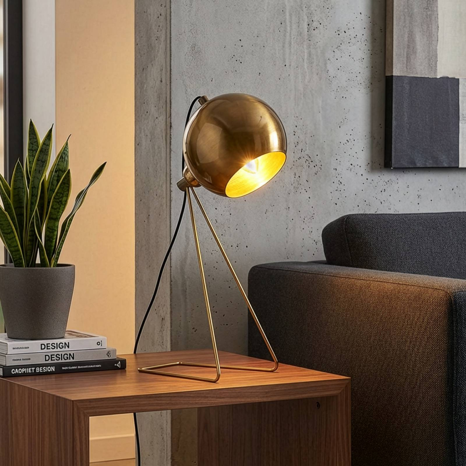 Opviq Tafellamp Modern Goud/Messing Metaal E14