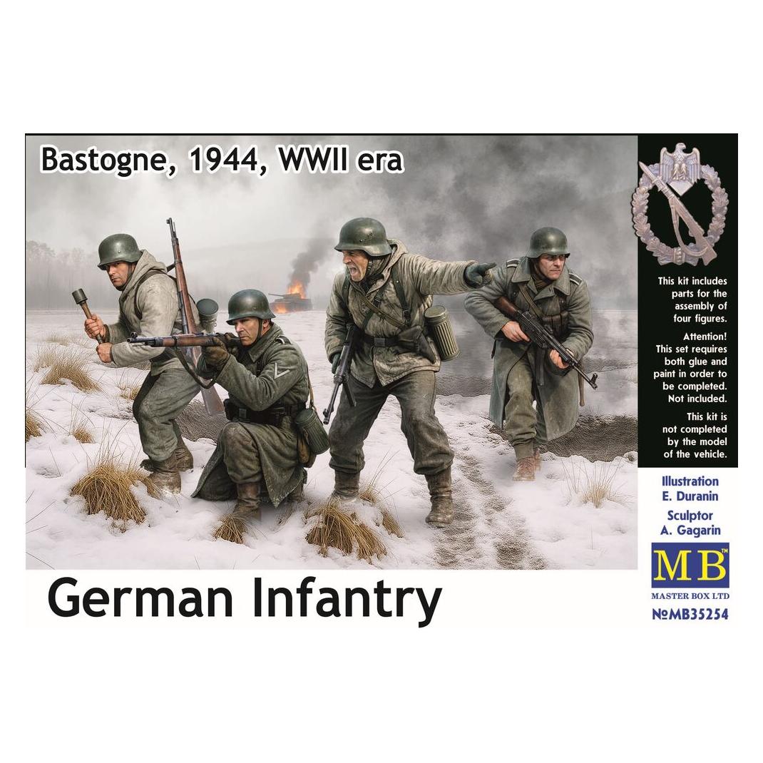 Master Box German Infantry. Bastogne, 1944, WWII era (35254)