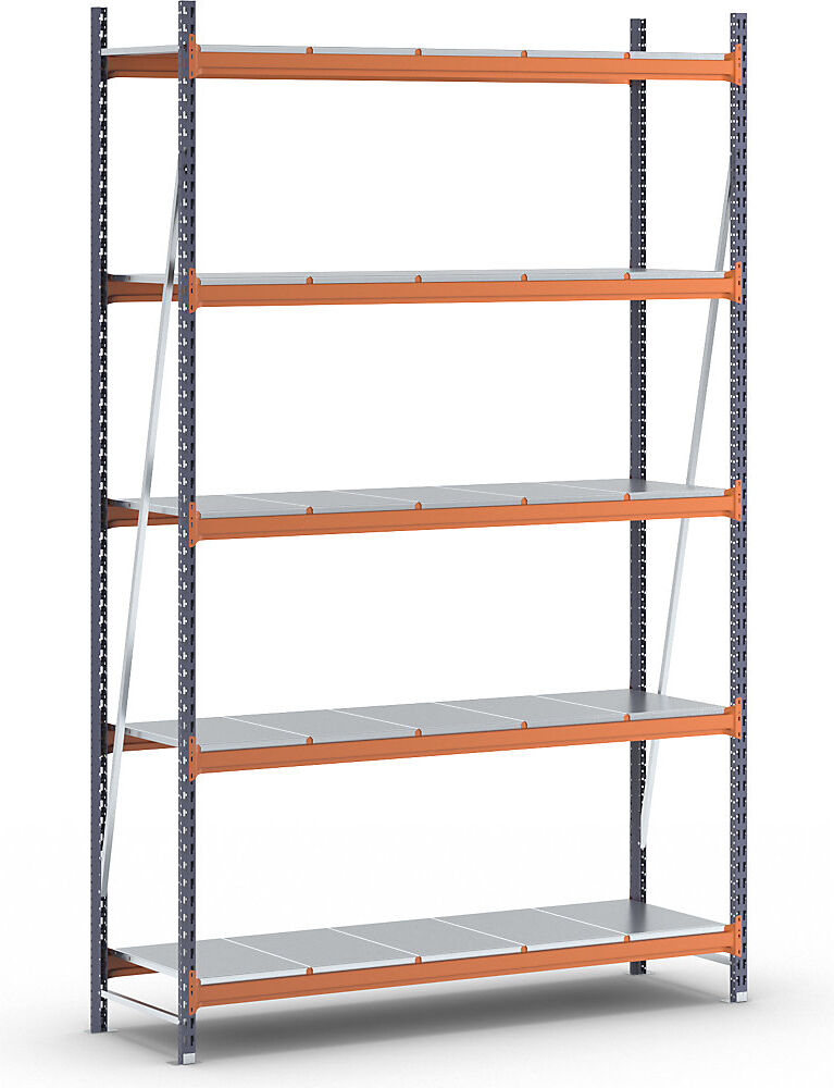 kaiserkraft Weitspannregal, Feldlast 6000 kg, HxBxT 3000 x 1923 x 600 mm, Grundregal