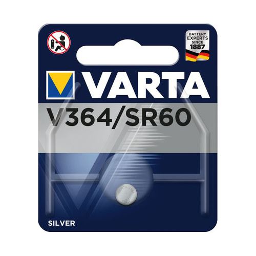 Varta Uhrenbatterie V364 Silberoxid Knopfzellen Batterie 1,55 V 1er Pack