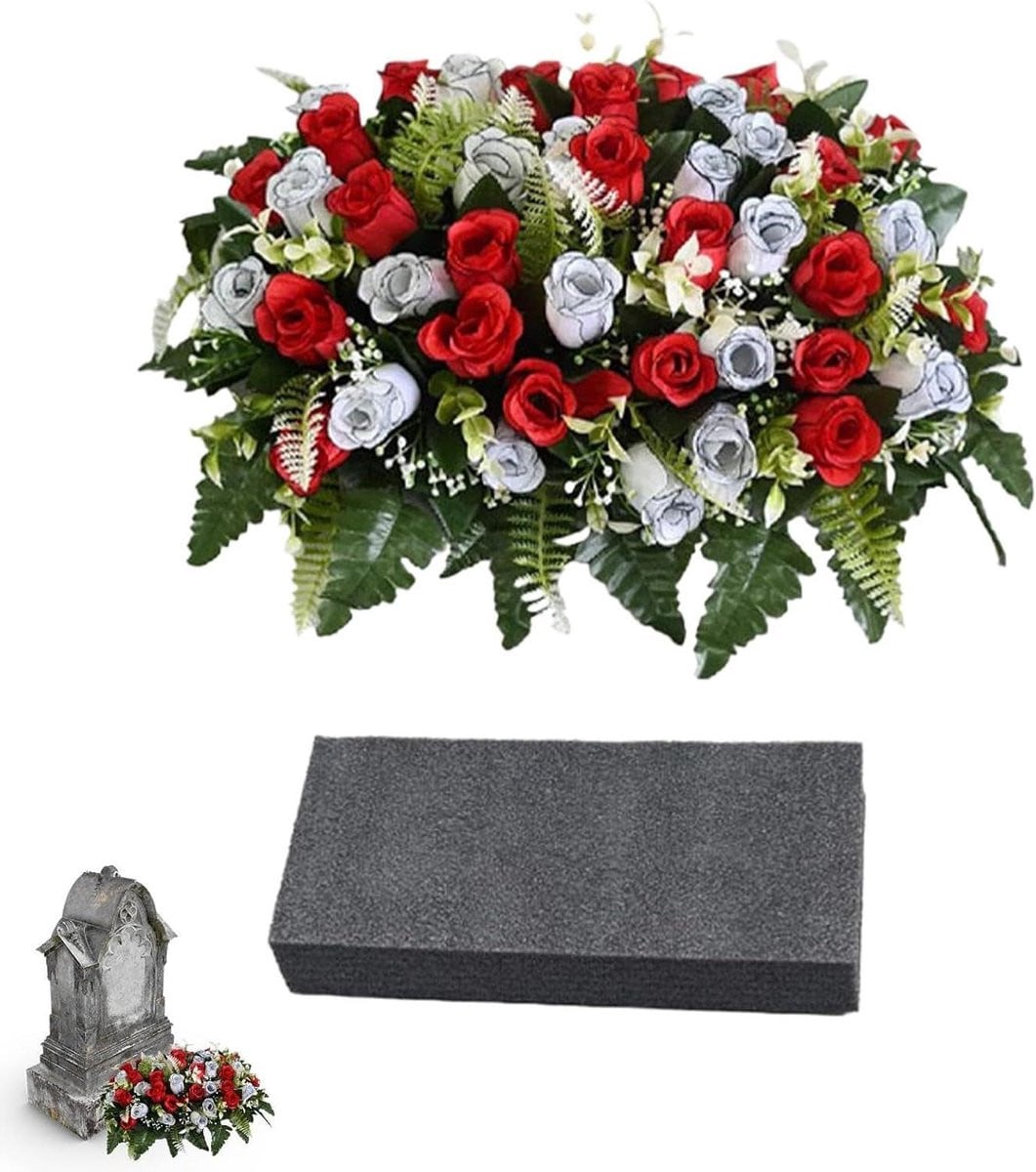 Kunstrozen Memorial voor op een gedenkplek of grafsteen