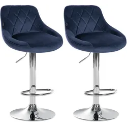 2er Set Barhocker Lazio Samt
