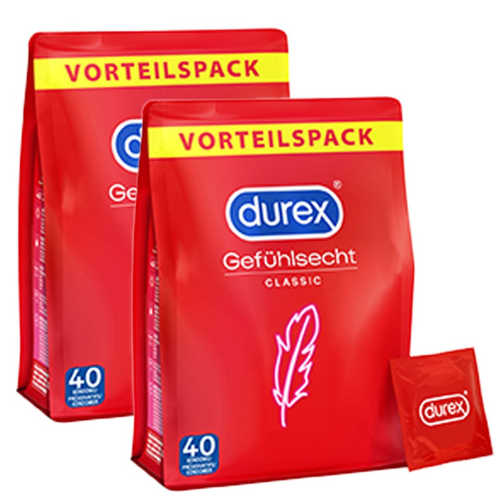 2x durex Gefühlsecht hauchzarte Kondome 2x40 St