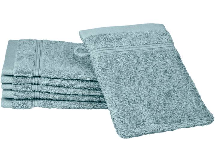 Waschhandschuh ROSS Rubin , blau (aquamarin), B:16cm L:22cm, Baumwolle, Waschlappen, Waschhandschuh, 100% Baumwolle