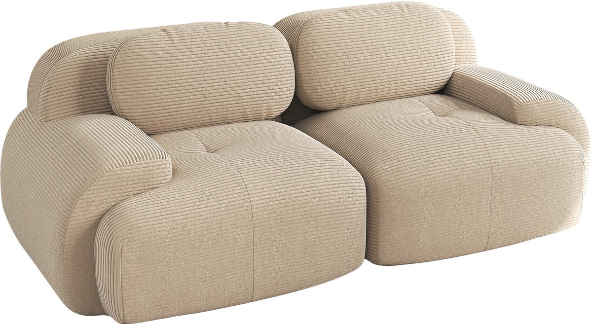 Meuble Cosy 2-Zitsbank - Modulair Corduroy Loveseat - Beige