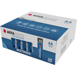 Agfaphoto Power LR6 Mignon (AA)-Batterie Alkali-Mangan 1.5 V 100 St. (100 Stk., AA), Batterien + Akkus