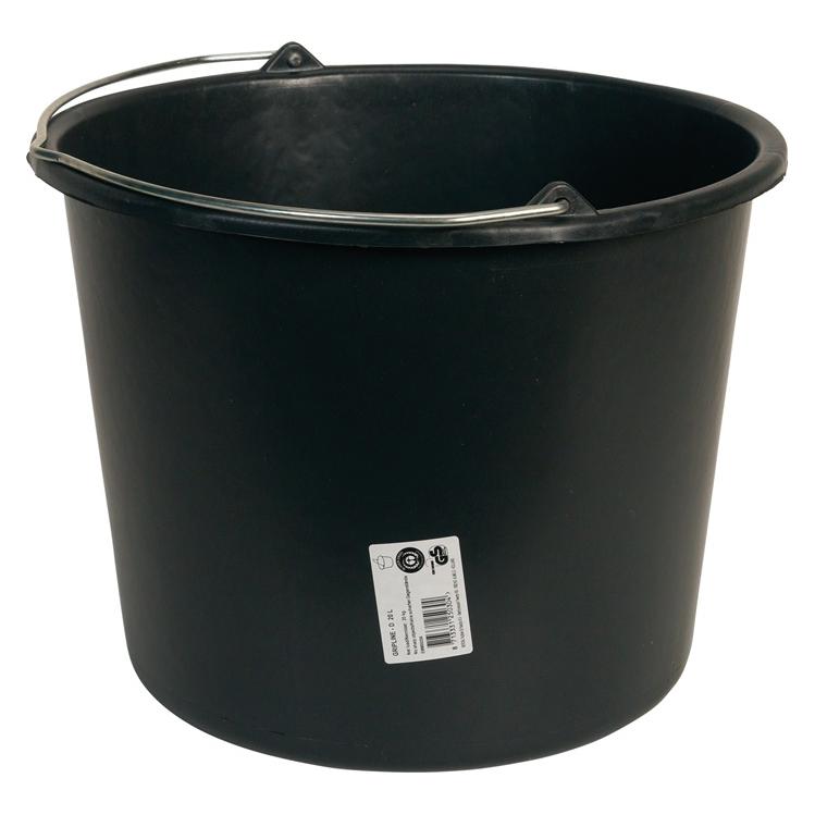 HP Autozubehör Baueimer Gripline-D 20 l Knopfbügel schwarz (1 Stk.) (EMM00200-0001)