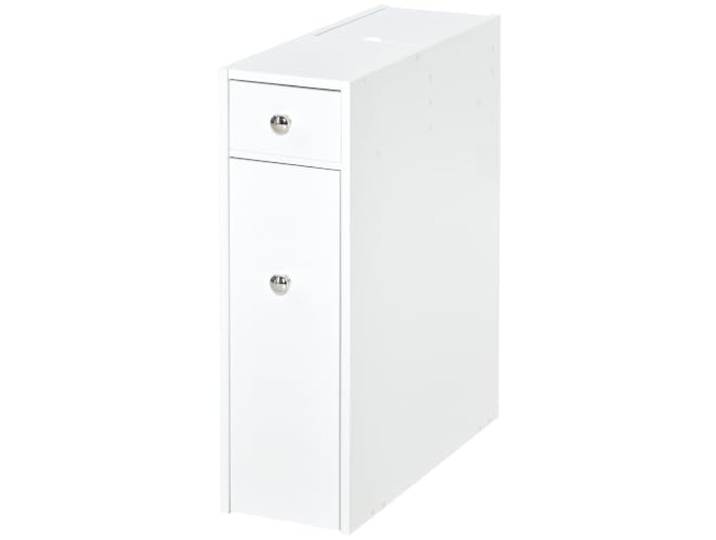HOMCOM Meuble pour Toilette Salle de Bain Rangement Papier 17 x 48 x 58 cm Papier Toilette\, 2 Tiroirs Organisateur\, MDF