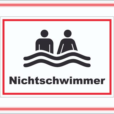 HB-Druck Nichtschwimmer Aufkleber A8 (52x74mm)