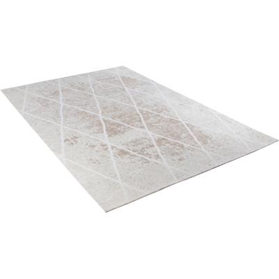 Teppich TOM TAILOR HOME "Fine Lines" Gr. 2, beige, B:68cm H:5mm L:130cm, Wolle, Teppiche, Teppich, Flachgewebe, Rauten Design, ideal im Wohnzimmer & Schlafzimmer