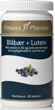 Fitness Pharma Blåbær + Lutein Kosttilskud 90 stk