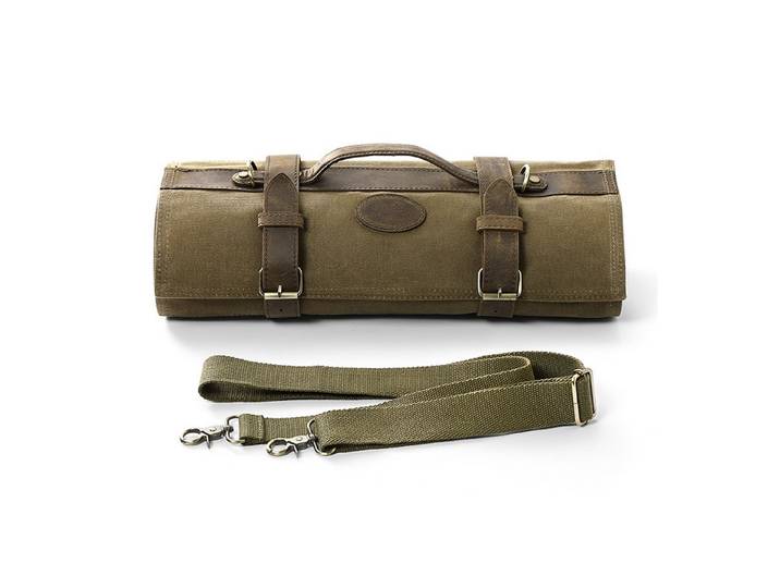 ZAYIKO Messertasche Profi Küchenmesser Tasche (grün) 12 Schlitze, tragbare Kochmesserrolle
