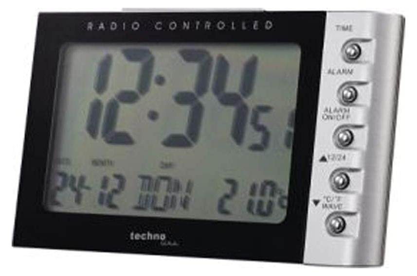 Compacte wekker met datum-, week- en binnentemperatuurweergave