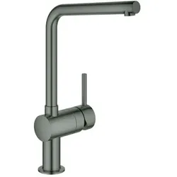 Grohe Minta Spültisch-Einhebelmischer 31375AL0 hard graphite gebürstet, schwenkbarer L-Auslauf