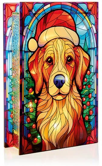 Premier Decorations Premier Battery Operated Dog Stained Glass Decoration