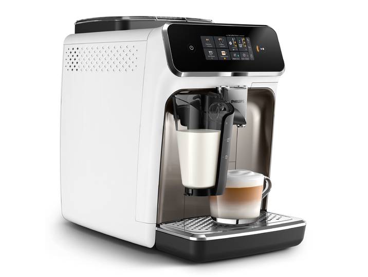 PHILIPS Kaffeevollautomat EP2336/40 2300 Series , weiß (chrom, weiß), B:24,6cm H:37,1cm T:43,3cm, Kaffeevollautomaten, mit LatteGo-Milchsystem, Kaffeevollautomat