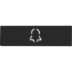 DoorBird D21x Namensschild für eine Ruftaste, Glockensymbol Graphitschwarz (Polar Raven), pulverbeschichtet, seidenmatt