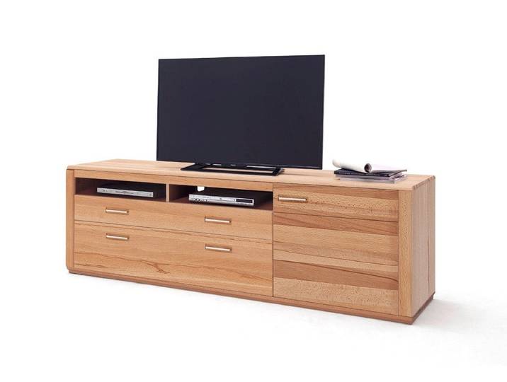 Empinio24 TV-Bank Sanremo, Breite 224 cm, Höhe 70 cm, Kernbuche teilmassiv