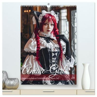 Anime-Girls - Japanische Kawaii-Schönheiten im Anime-Stil (hochwertiger Premium Wandkalender 2027 DIN A2 hoch), Kunstdruck in Hochglanz
