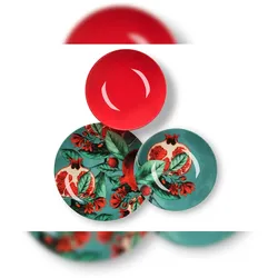 Excelsa Geschirrset 18-teiliges Granada, Porzellan und Stoare Bunt