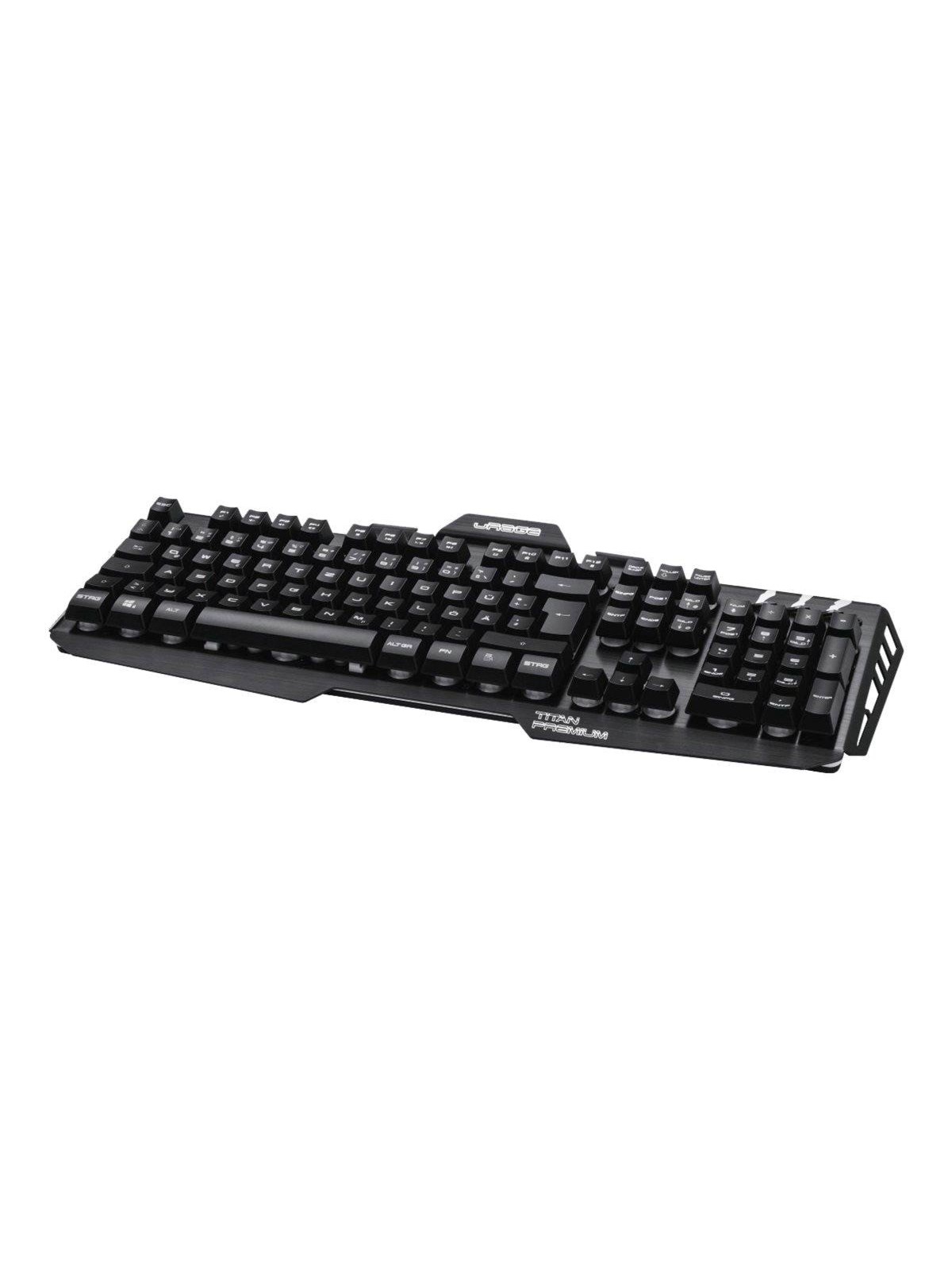 Hama uRage Cyberboard Metal Gaming - Tastatur - Full-Size - Deutsch - Schwarz