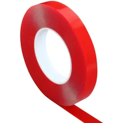 SPRINTIS doppelseitiges Klebeband, hochtransparent, 2 mm dick, 19 mm breit, 16,5 m Rolle, stark haftend, Acrylschaum für Büro, Handwerk, Heimwerker
