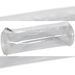 Clairefontaine 4x Rundes Schlampermäppchen Ø7x22 cm, transparent - Transparent 8485C