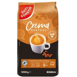 Gut & Günstig Kaffeebohnen »Crema Gustoso« 1 kg braun