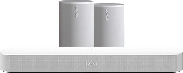 Sonos Beam Gen2 Wit en 2x Era 100 Wit
