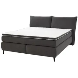 Boxspringbett Hacienda 180 x 200 cm Stoff Grau