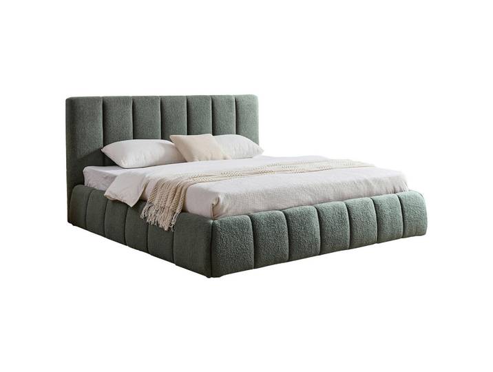 Boxxx Polsterbett, Grün, Kunststoff, Pappel, massiv, 180x200 cm, Stoffauswahl, in verschiedenen Größen erhältlich, Schlafzimmer, Betten, Polsterbetten