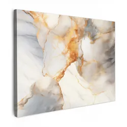 LEINWANDBILD Marmor - Grau - Gold Wandbild 40x30 cm