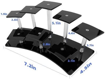 Uplift Picks Clear Acrylic Dessert Display Stand For Cupcakes Jewelry And Decor black (8 Seats)