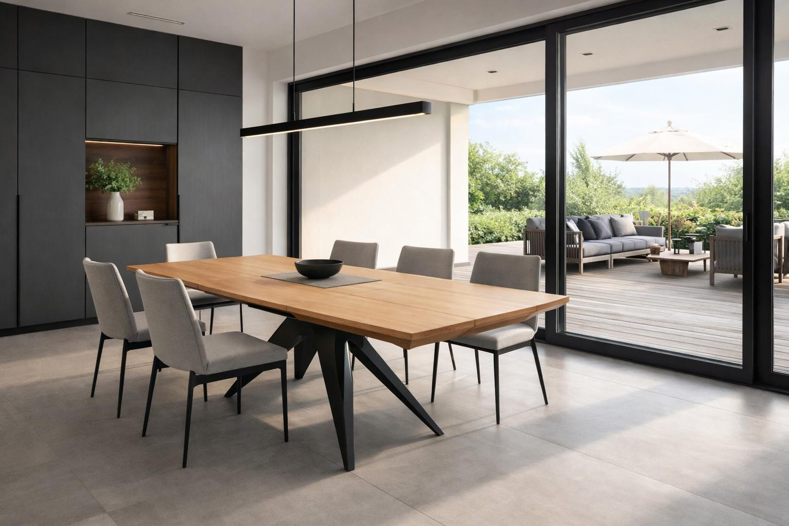 Kaiser Möbel Mercy Klaptafel met vlindertafel, uitschuifbaar van 180 tot 280 cm, Breedte: 100 cm