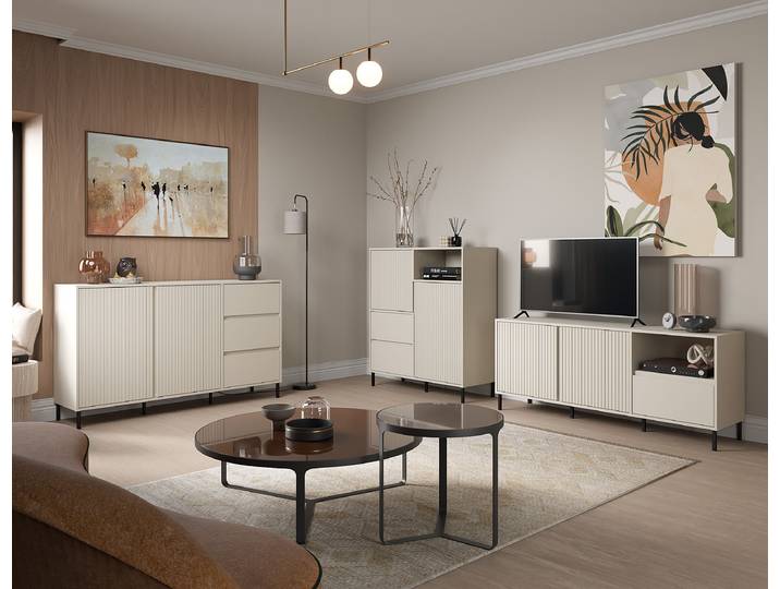 Sideboard Jitang 158cm Beige/Kaschmir