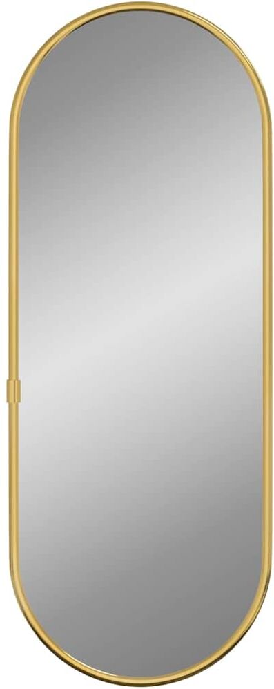 vidaXL Miroir mural Doré 40x15 cm Ovale
