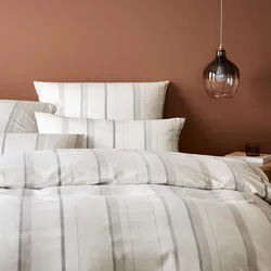 elegante Soft-Flanell Bettwäsche Edinburgh creme 200x220 cm + 2x 80x80 cm - beige