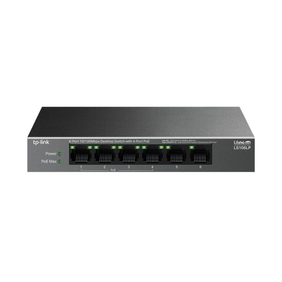 TP-Link LS106LP /100 (4xPOE) Desktop switch (6 Ports) (LS106LP)