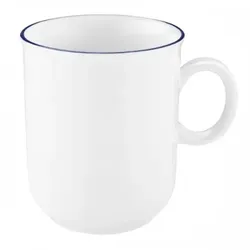 Seltmann Weiden 6x Seltmann Becher mit Henkel 0,25 l, Form: Compact, Dekor: 10795 Blaurand