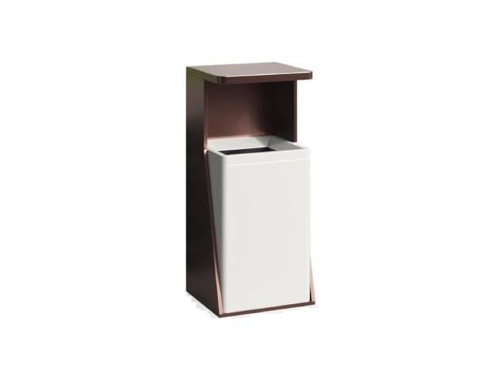 Kommerzieller Outdoor-Mülleimer aus Edelstahl Abnehmbares Tablett und Inneneimer, for Büro-Hotel-Lobby-Terrasse(White,Large)