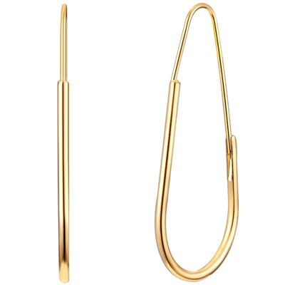 Paar Creolen YOKOAMII "Set: Y49", gelb (gelbgold), Ohrringe, Damen, 41,8mm, Creolen gelbgold