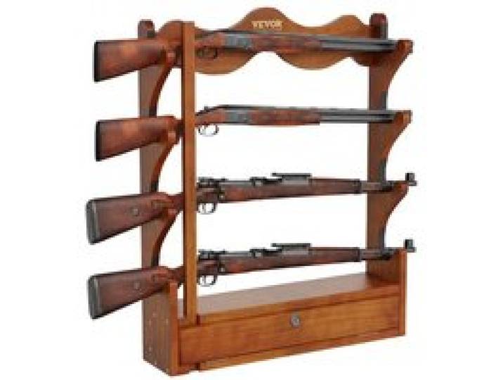 VEVOR Waffenregal zur Waffenaufbewahrung, 4 Gewehre Gewehrhalter Waffentresor-Zubehör für Gewehre & Schrotflinten, Waffenhalter im Waffenschrank, Schrotflinten-Gewehrauflage 60 kg Gewichtskapazität